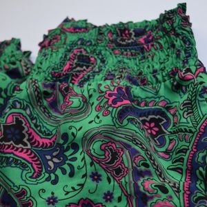 Aerie Green Paisley Harem Lounge Joggers